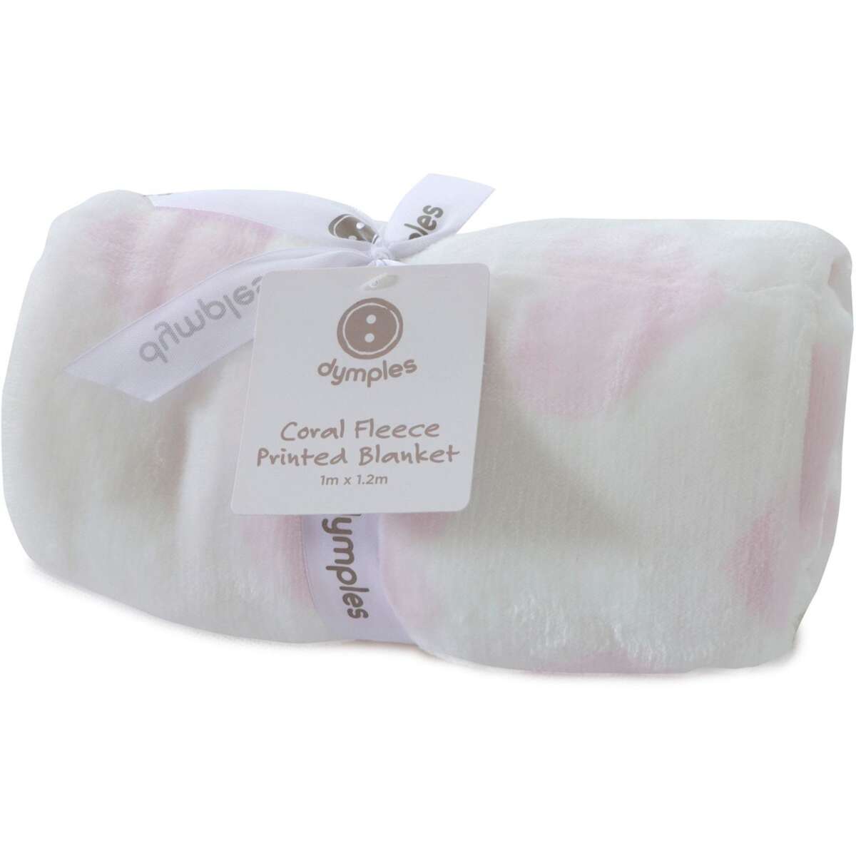 Dymples Coral Fleece Printed Blanket Hearts Woolworths