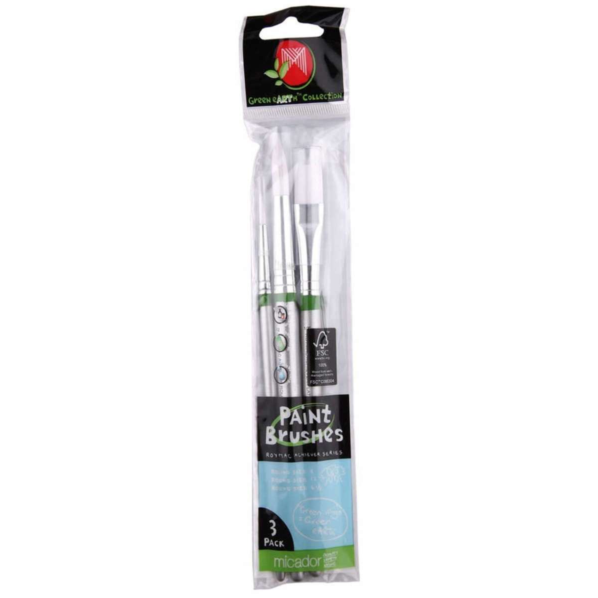 Micador Achiever Paint Brush Set 3 Pack Woolworths