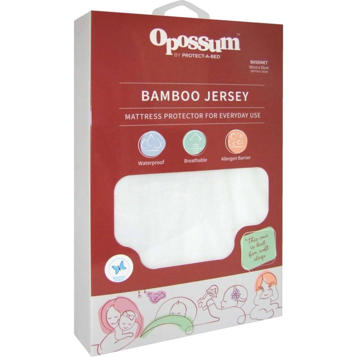 ProtectABed Opossum Bamboo Jersey Waterproof Mattress Protector