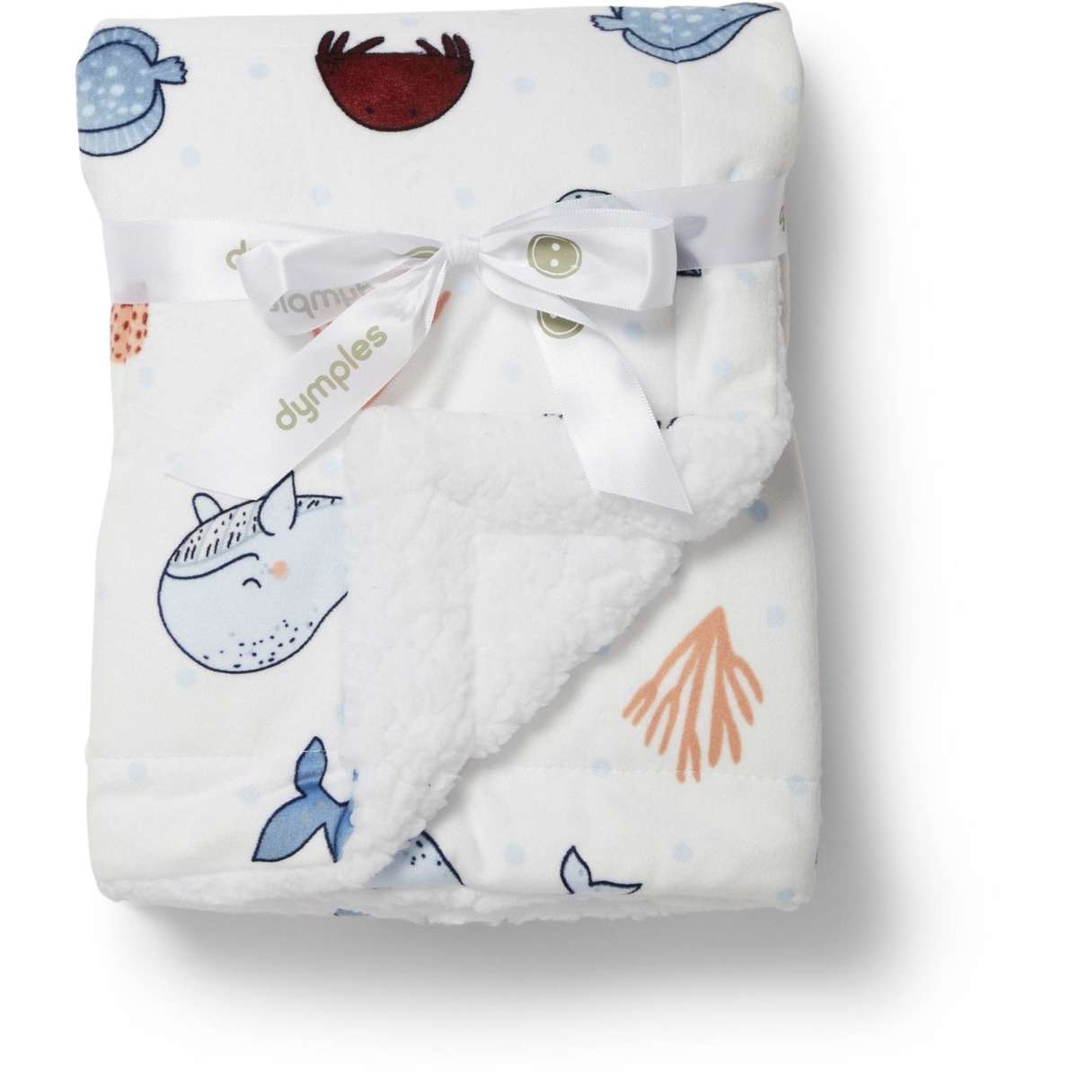 Dymples Reversible Fleece Cuddle Blanket Sea Dream Woolworths