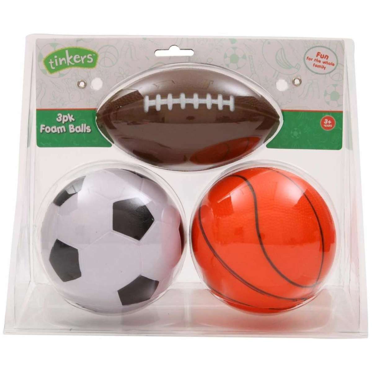 Tinkers Foam Balls 3 Pack Woolworths
