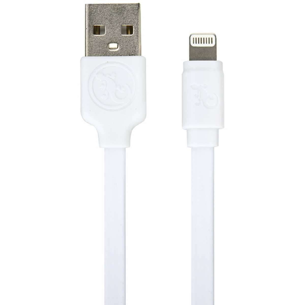 Gecko Lightning to USB Flat 1m Cable White (GG100059) Woolworths