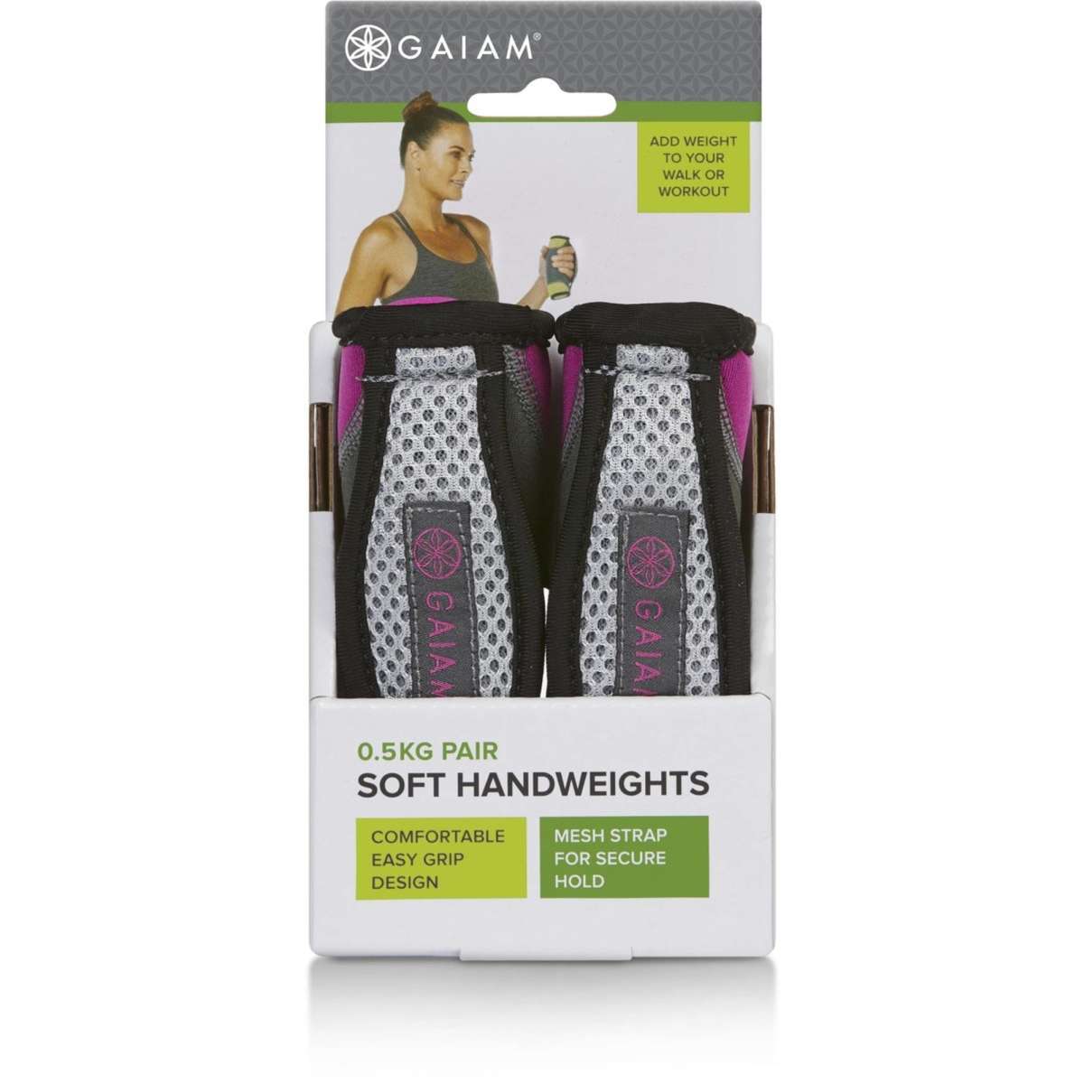 Gaiam Soft Hand Weights (2 x 0.5kg) Woolworths