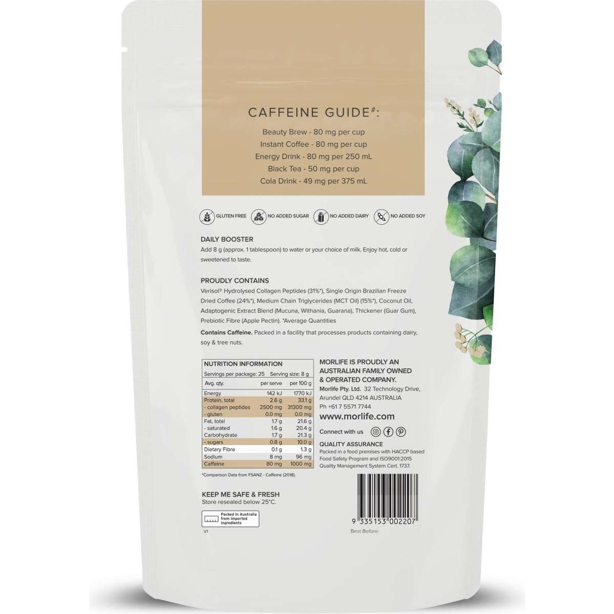 Morlife Beauty Brew Keto Coffee 200g Woolworths