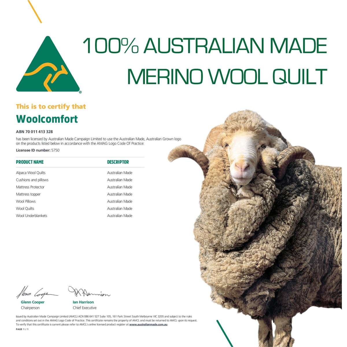Aus Made Merino Wool Quilt 700GSM 210x210cm Queen Size