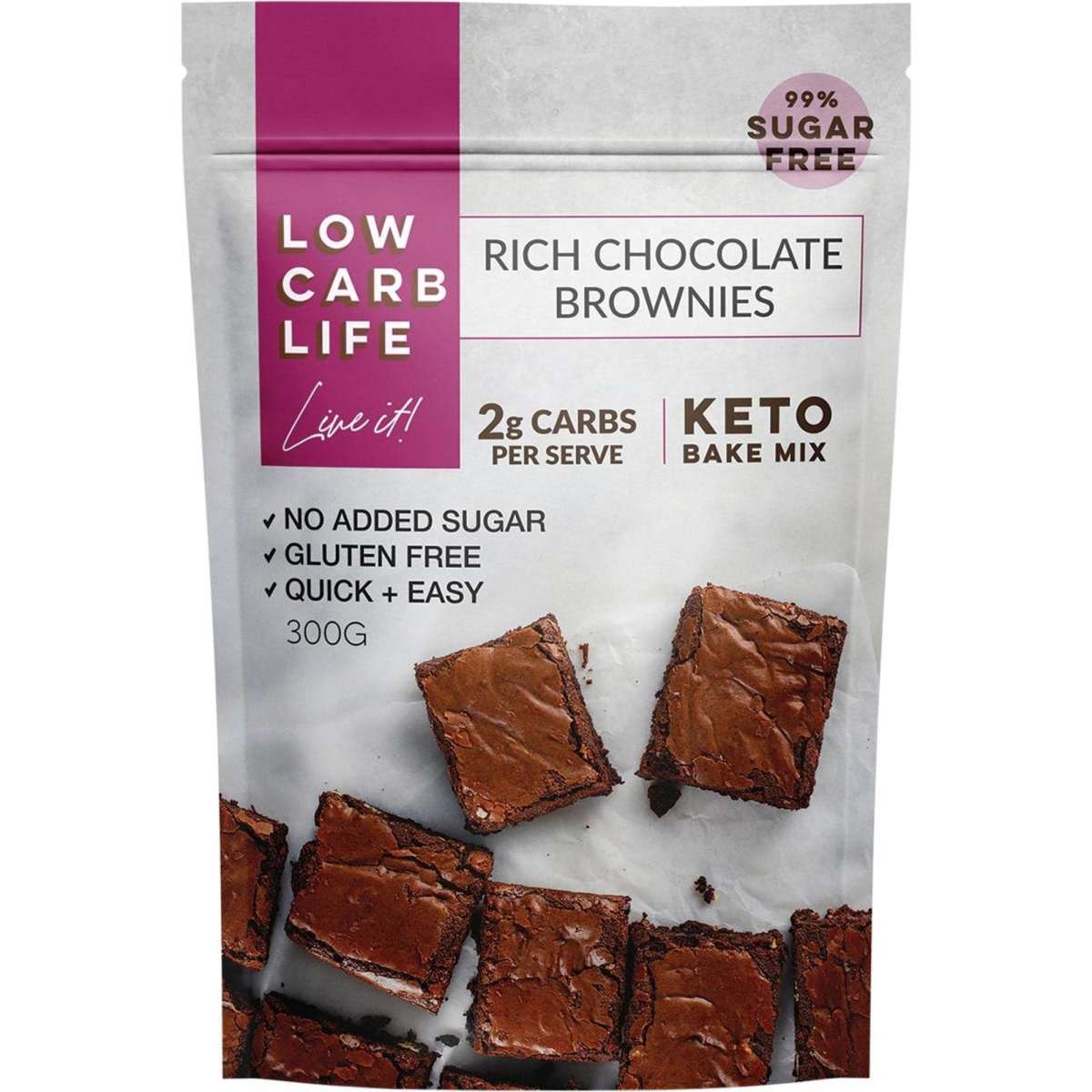 Low Carb Life Rich Chocolate Brownies Keto Bake Mix 300g Woolworths