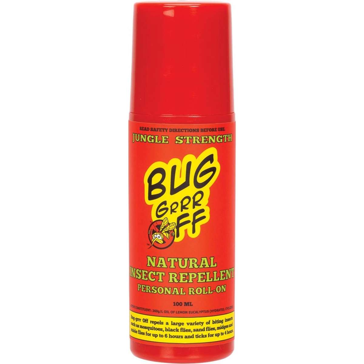 BugGrrr Off Natural Insect Repellent Jungle Strength Roll On 100ml