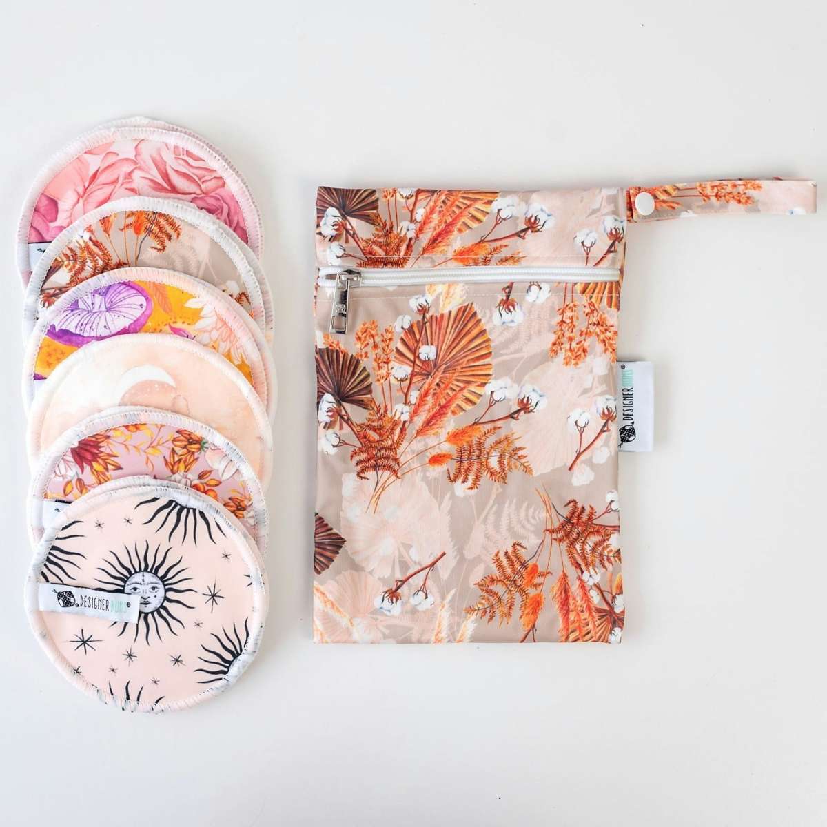 Designer Bums Cloth Breastfeeding Pads Blush 6 Pairs Woolworths