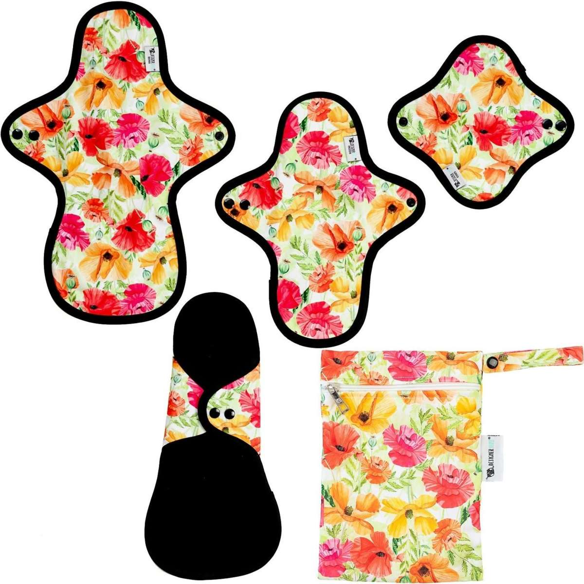 Designer Bums Cloth Sanitary Pad Trial Pack Poppy Fields Woolworths