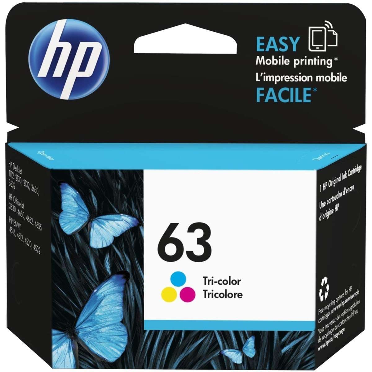 HP 63 Tri Colour Original Ink Cartridge Woolworths
