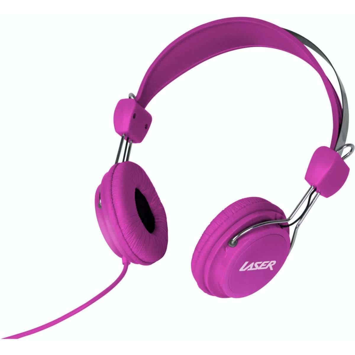 Laser Kids Stereo Headphones Pink Woolworths