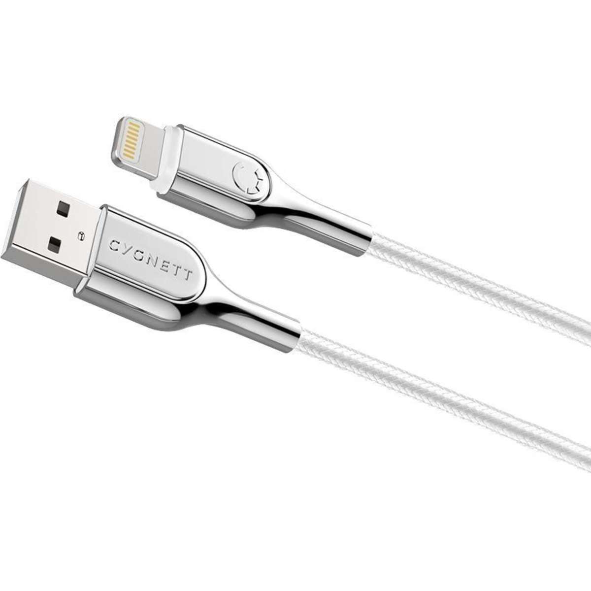 Armoured Cable Lightning to USBA Cable 1m White Woolworths