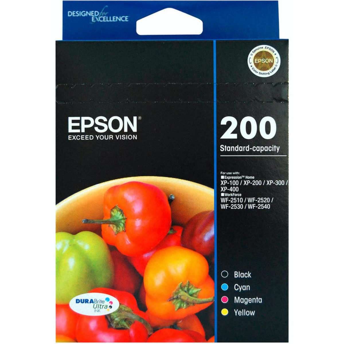 Epson 200 StandardCapacity Ink Cartridge 4 Pack Woolworths