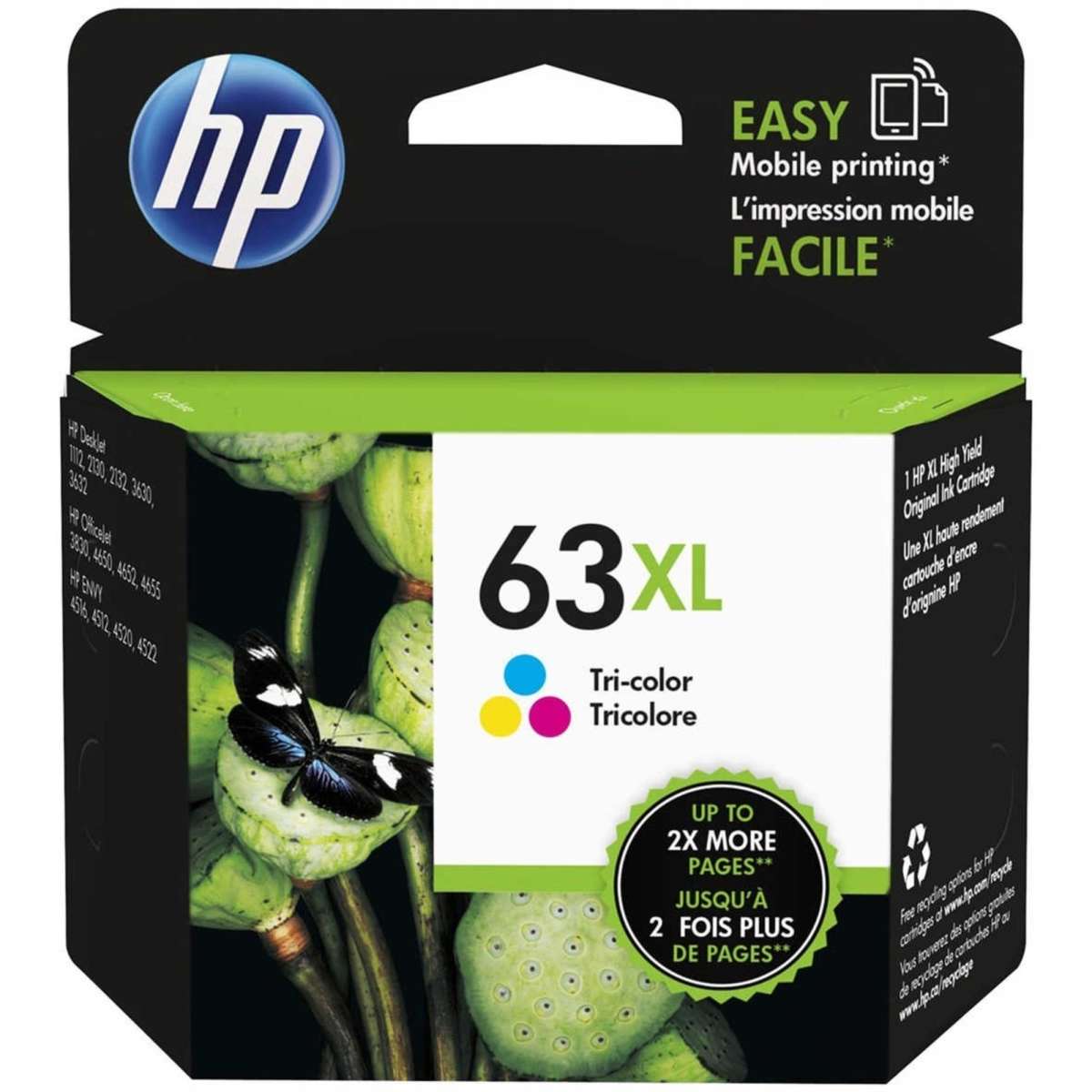 HP 63XL High Yield Tri Color Original Ink Cartridge Woolworths   1073894964 