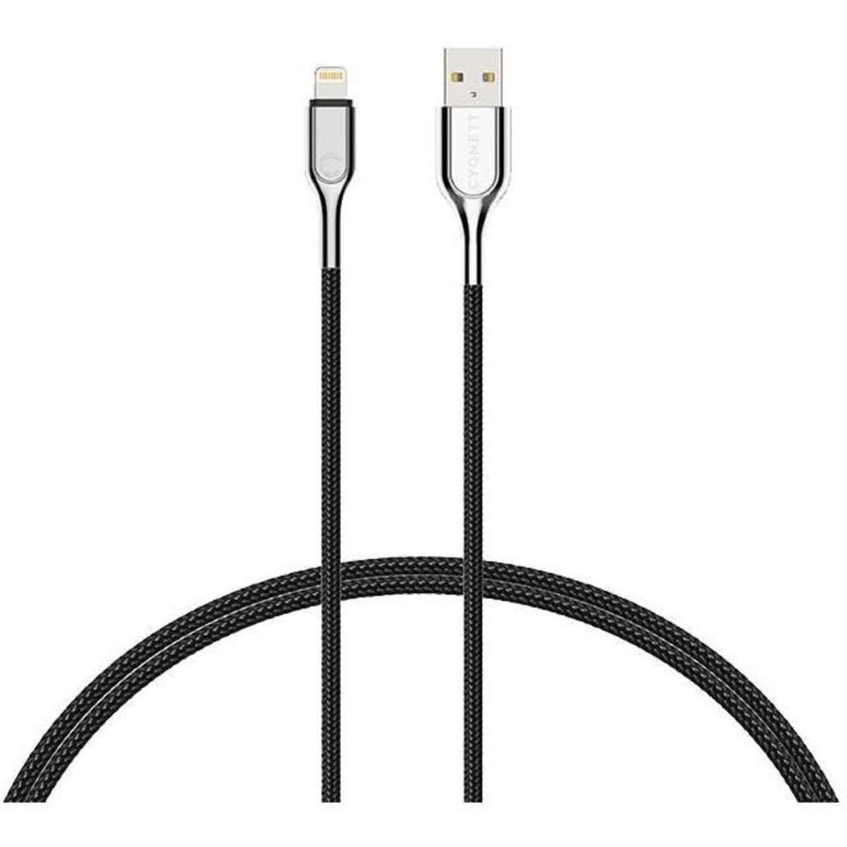 Armoured Cable Lightning to USBA Cable 1m Black Woolworths