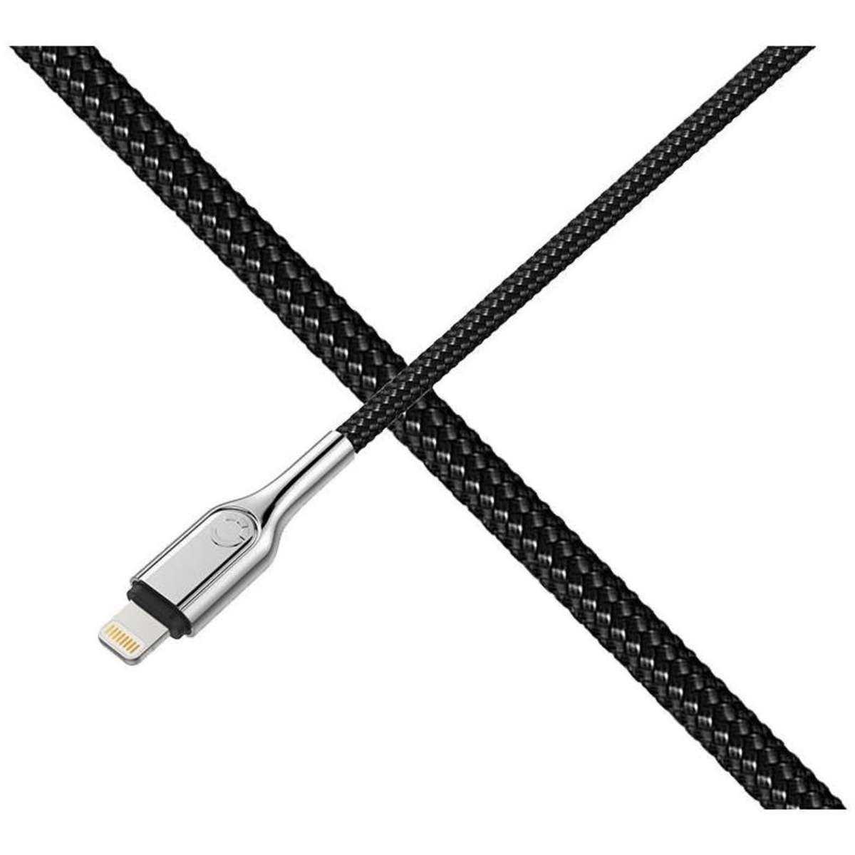 Armoured Cable Lightning to USBA Cable 1m Black Woolworths