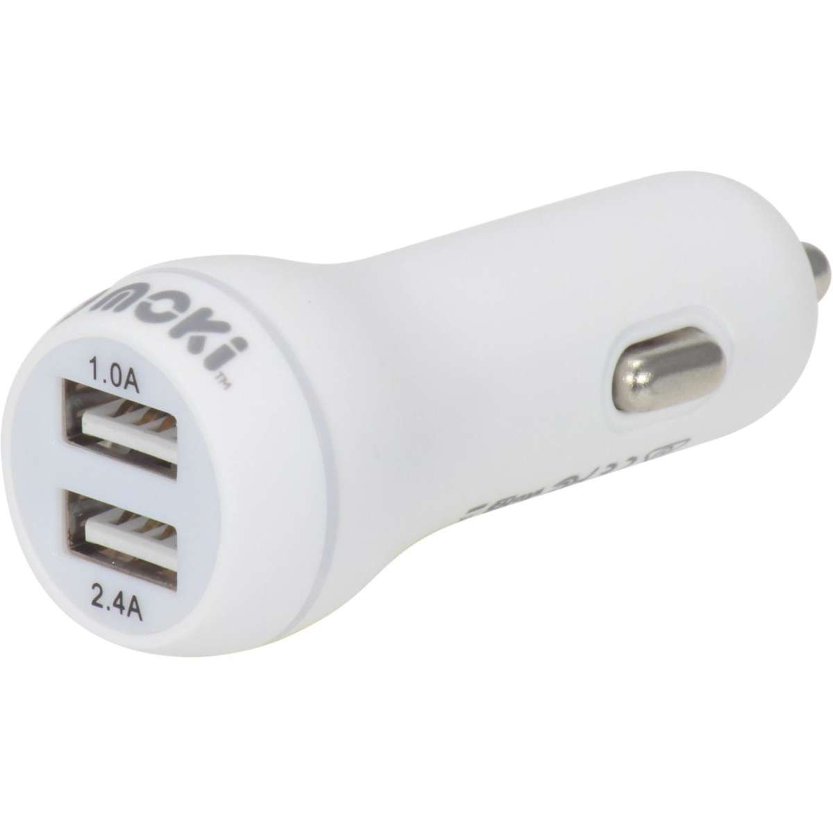 Moki Dual USB Car Charger White Woolworths