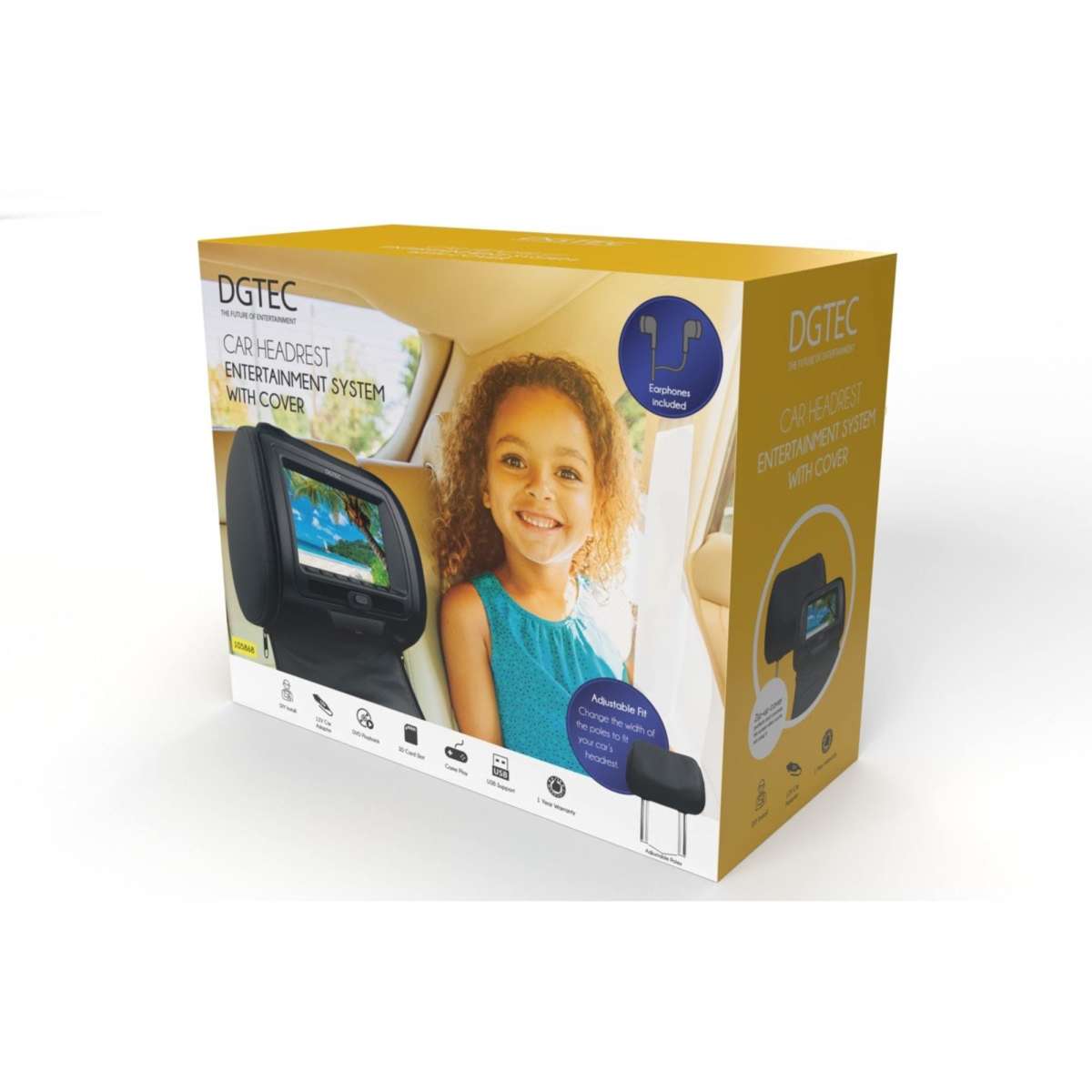 DGTEC Car DVD Headrest Woolworths