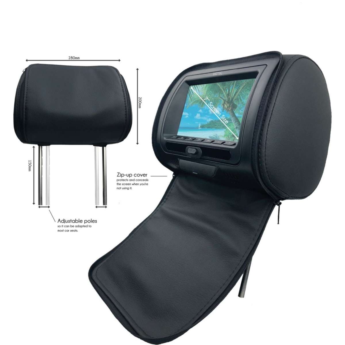 DGTEC Car DVD Headrest Woolworths