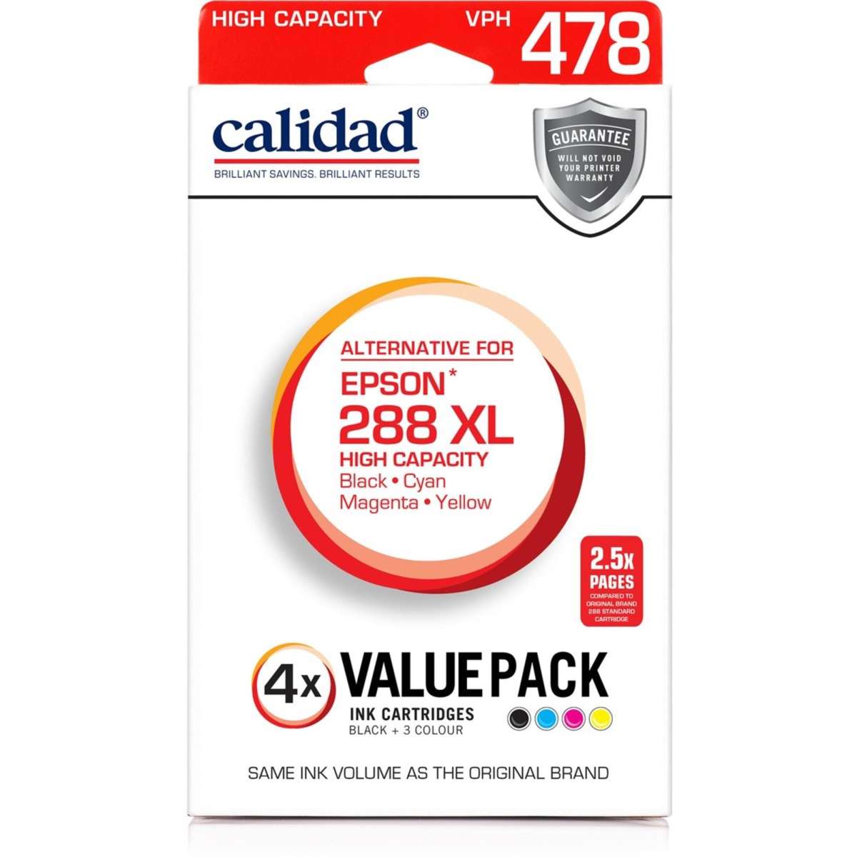 Calidad Epson 288 XL Value 4 Pack 4EACH 