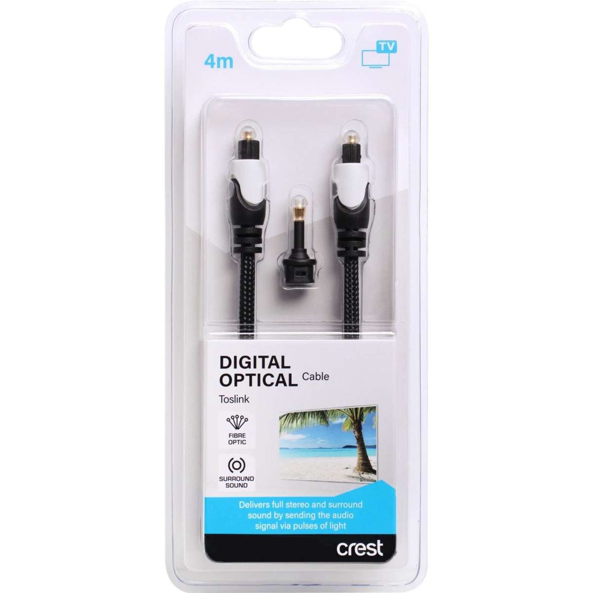 Crest Toslink Optical Cable 4mtr Woolworths