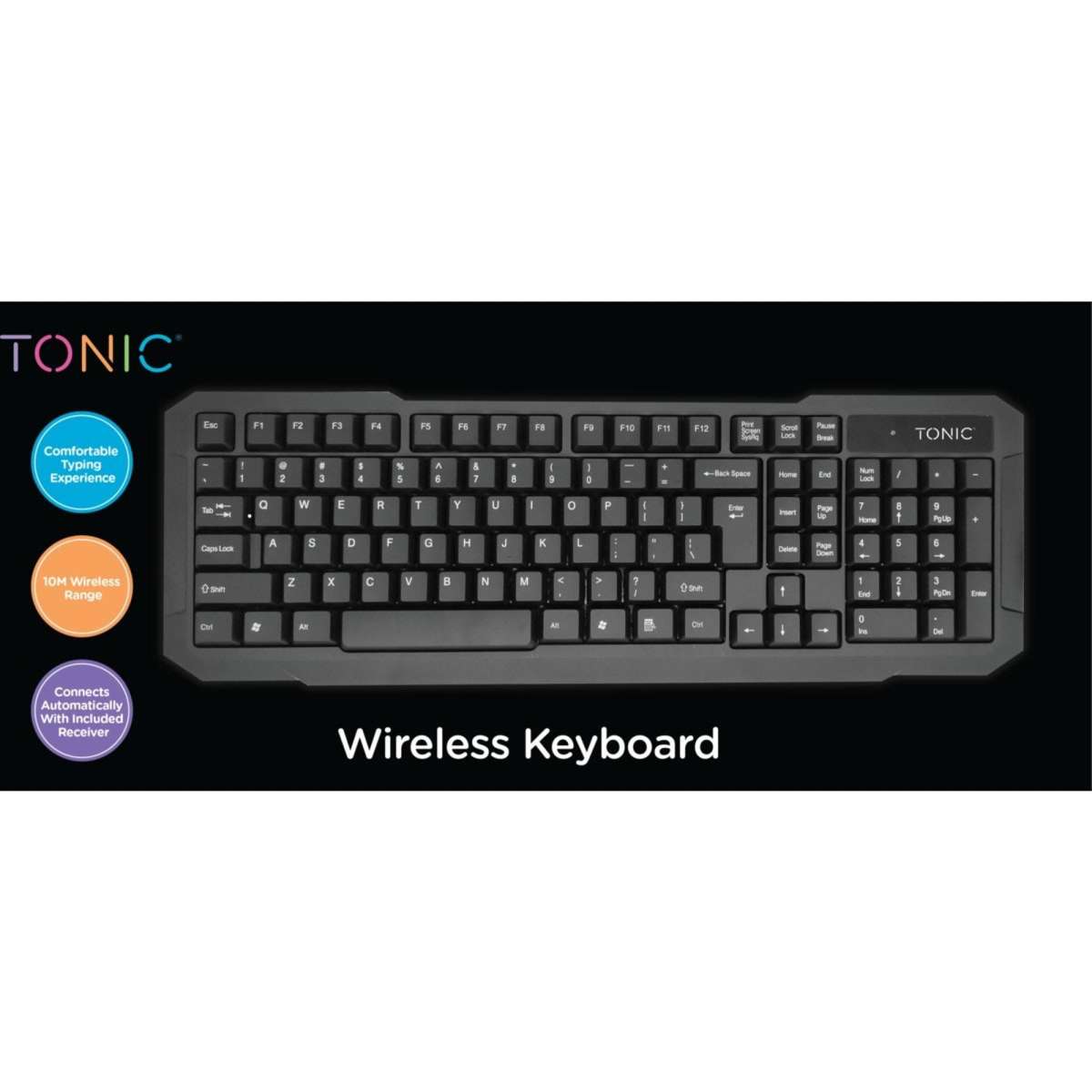 Tonic Wireless Keyboard Black Woolworths