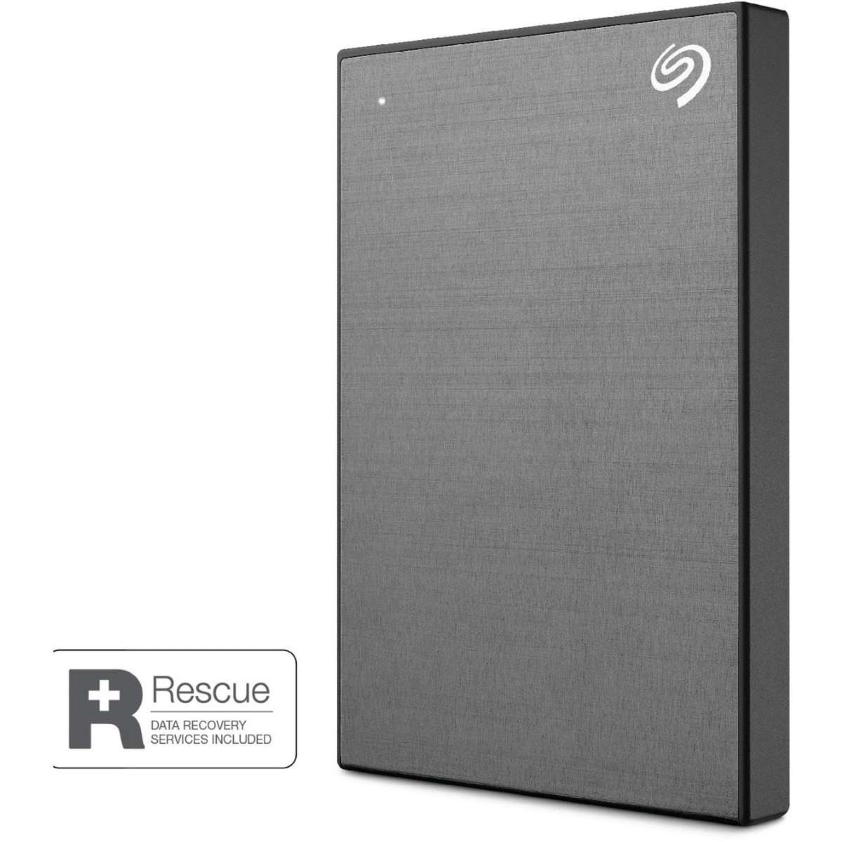 Seagate One Touch Portable Hard Drive With Rescue Data 1TB Space Grey