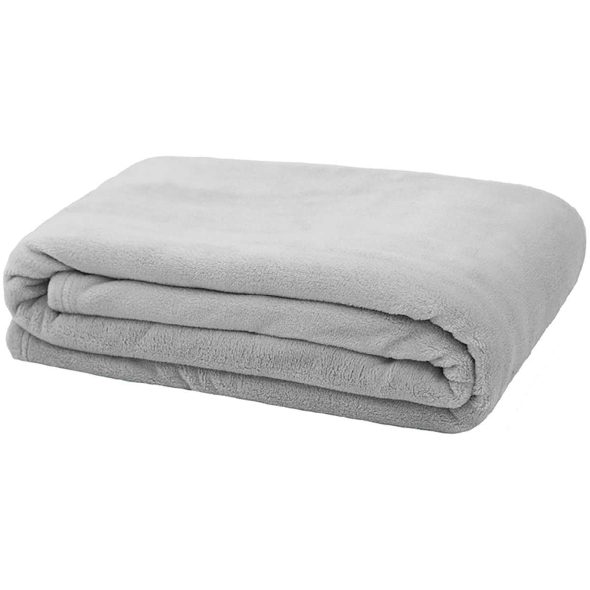 Bambury Microplush Throw - Silver | Woolworths