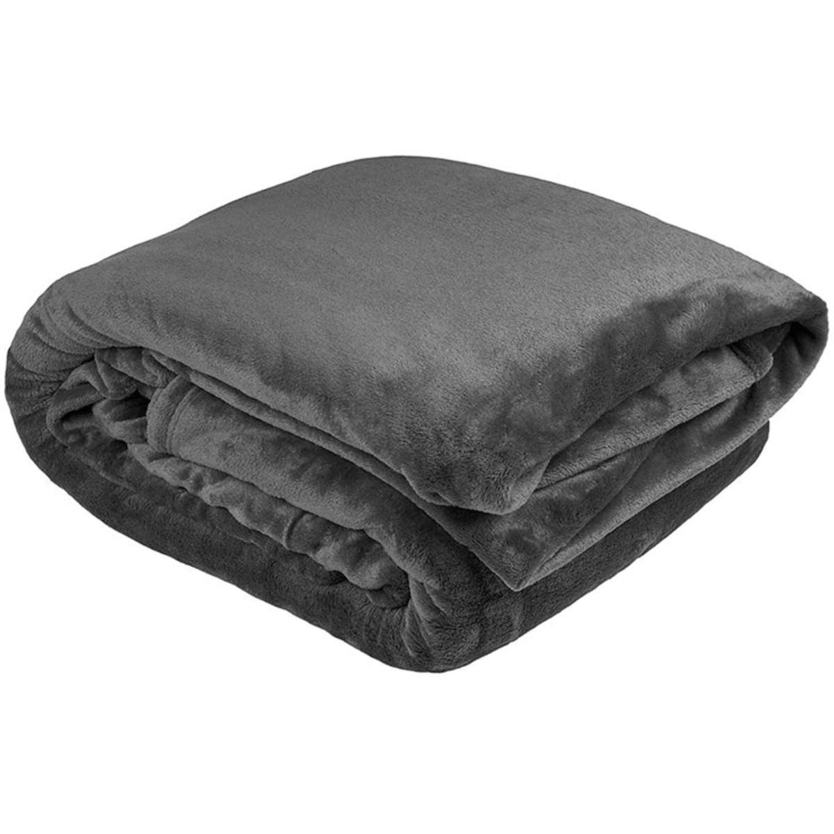 Bambury Ultraplush Blanket Charcoal Single Woolworths