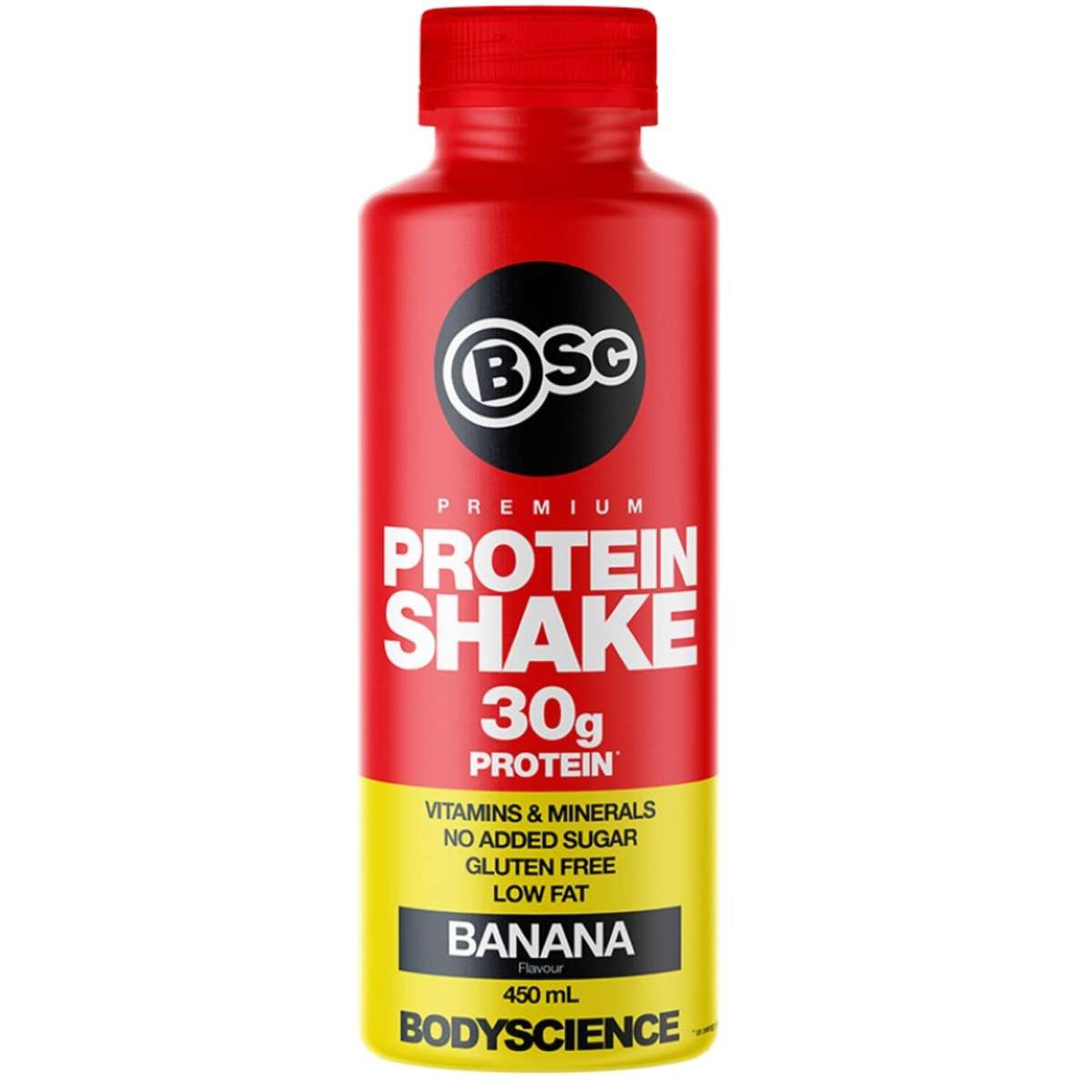 BSc Body Science RTD Premium Protein Shake Banana 450ml | Woolworths