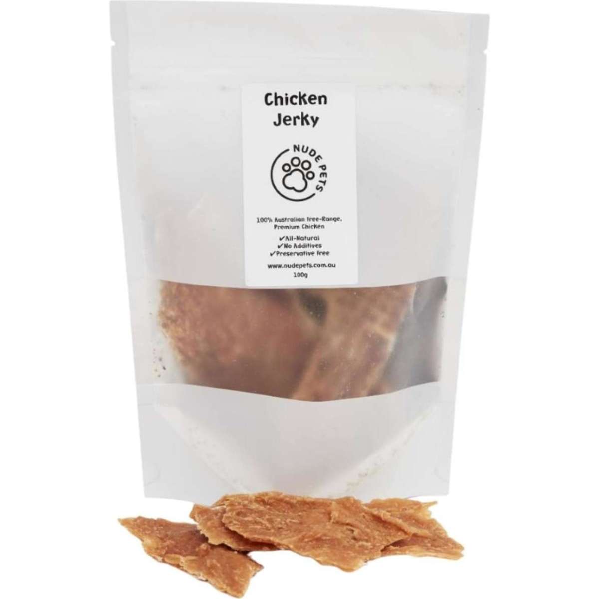 Nude Pets All Natural Chicken Jerky Pet Treats 100g Woolworths
