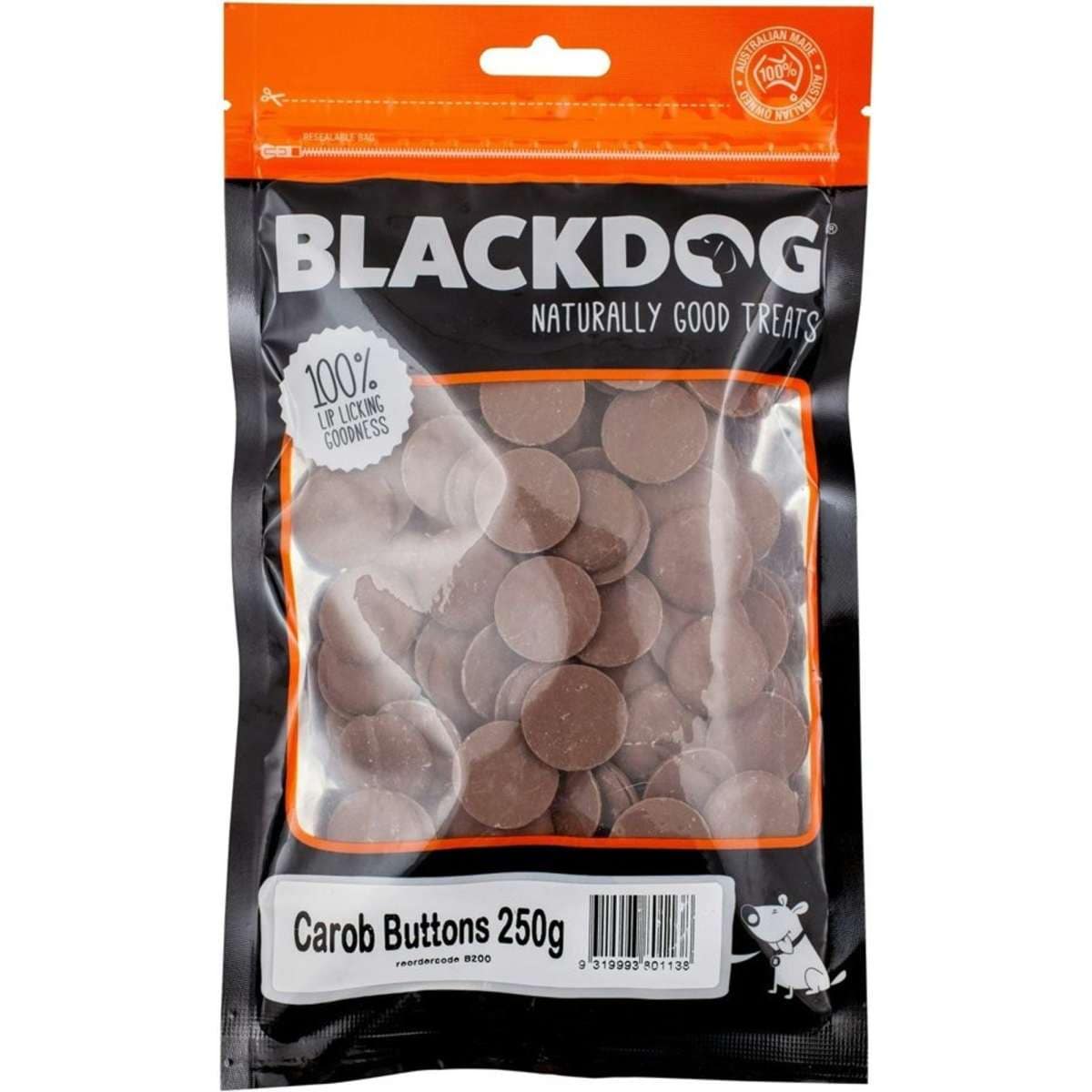 Blackdog Carob Buttons 250g Woolworths