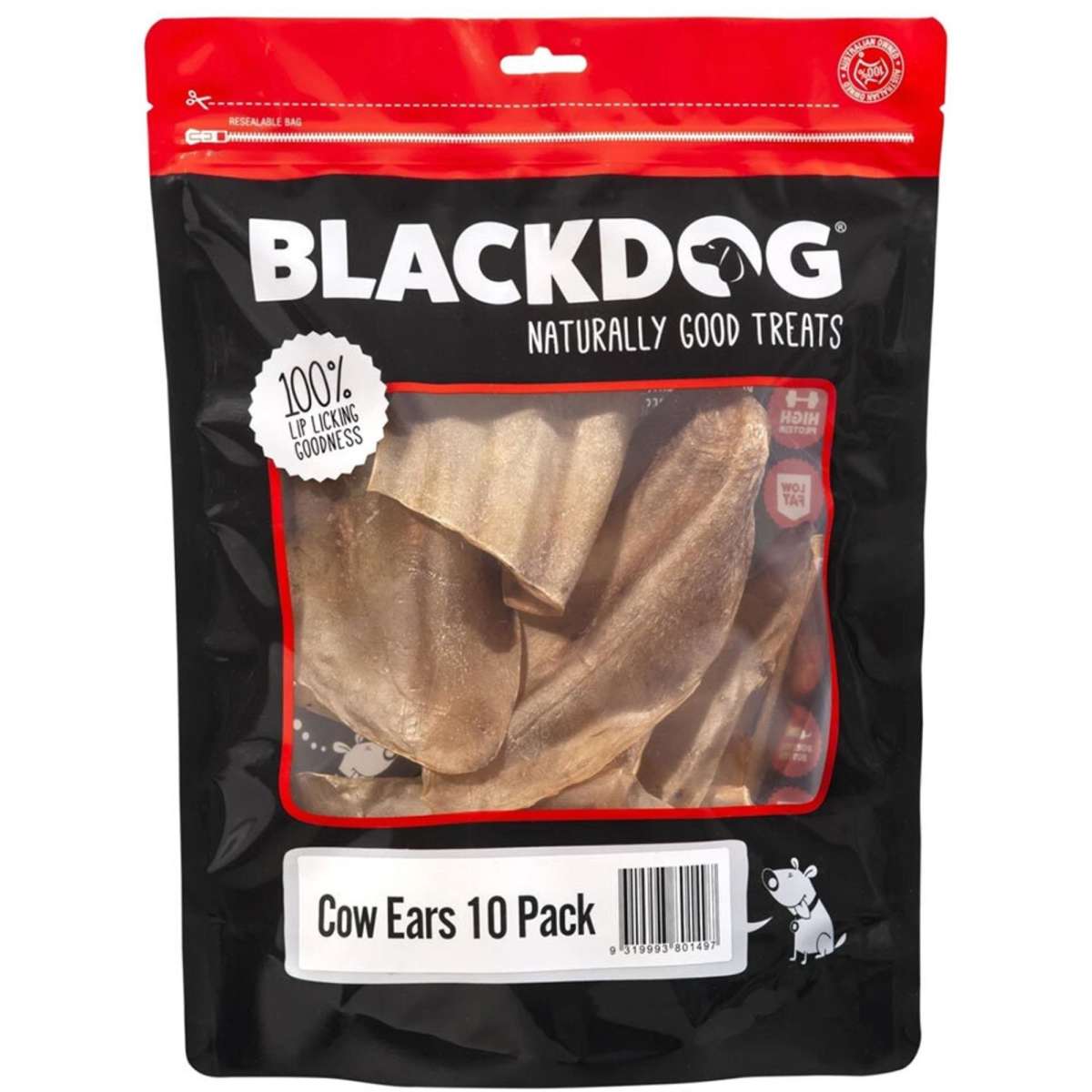 Blackdog Naturally Good Treats Cow Ears 10pc Woolworths