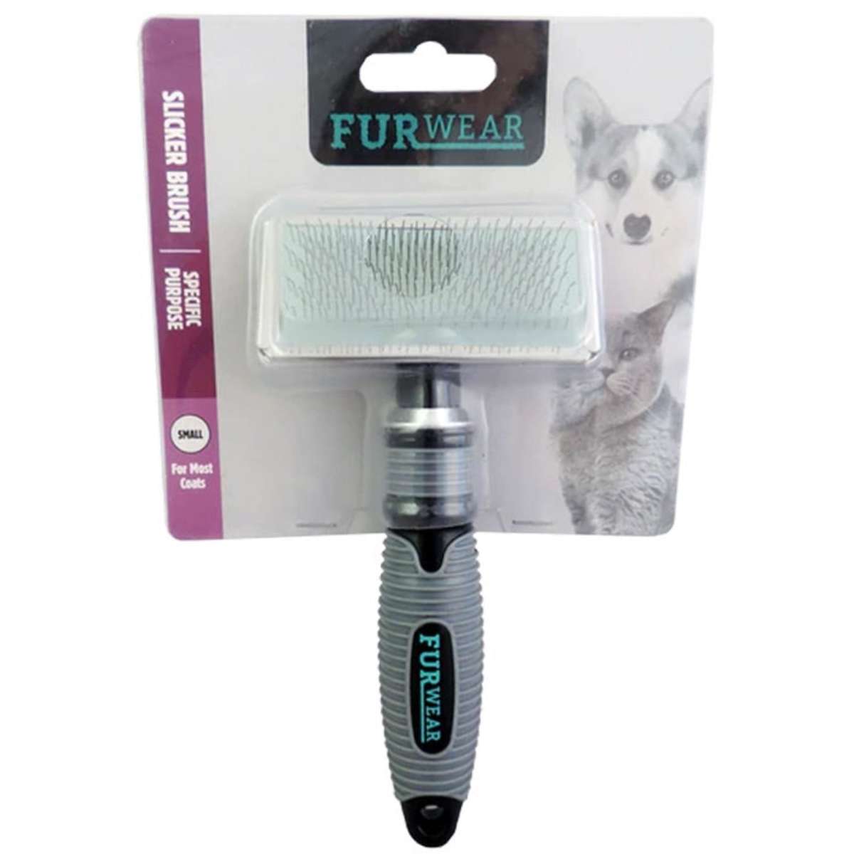 Furwear Slicker Brush For Pets Small Grey 1EACH Woolworths