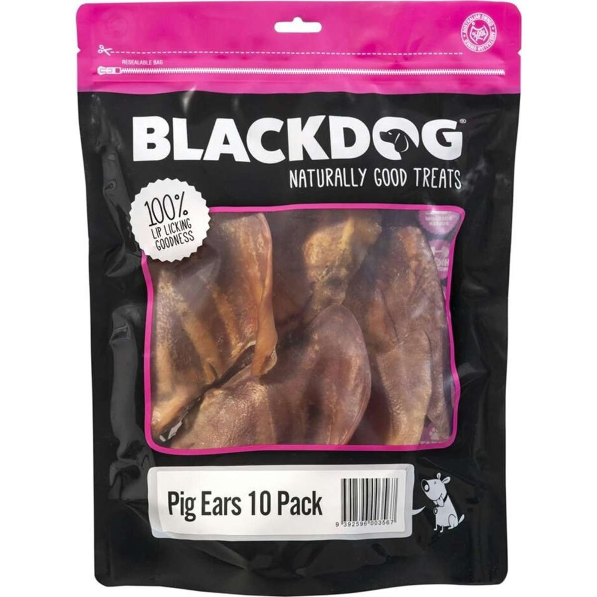 Blackdog Naturally Good Treats Pigs Ears 10pc Woolworths