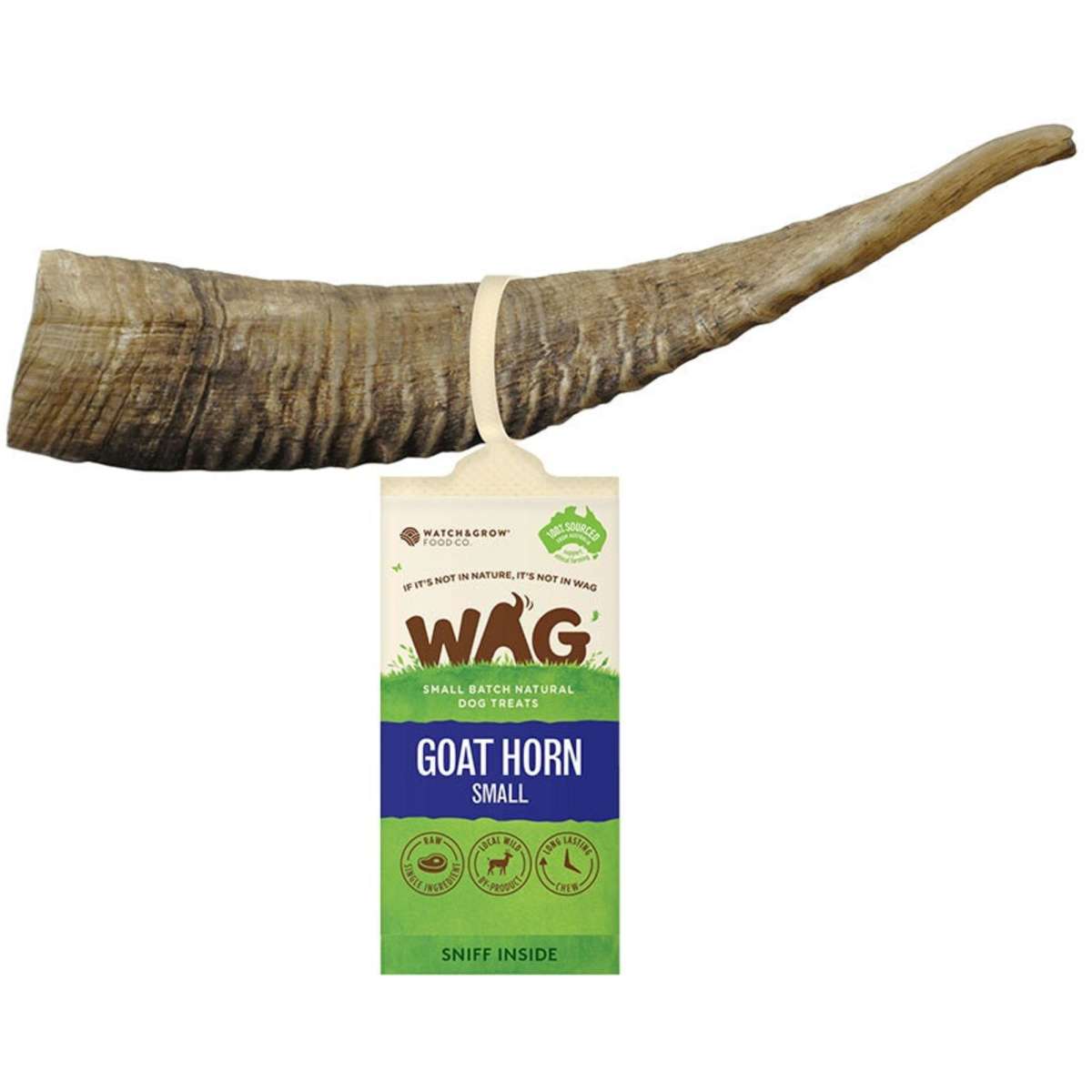 Wag Dog Treats Goat Horn Small 1EACH Woolworths