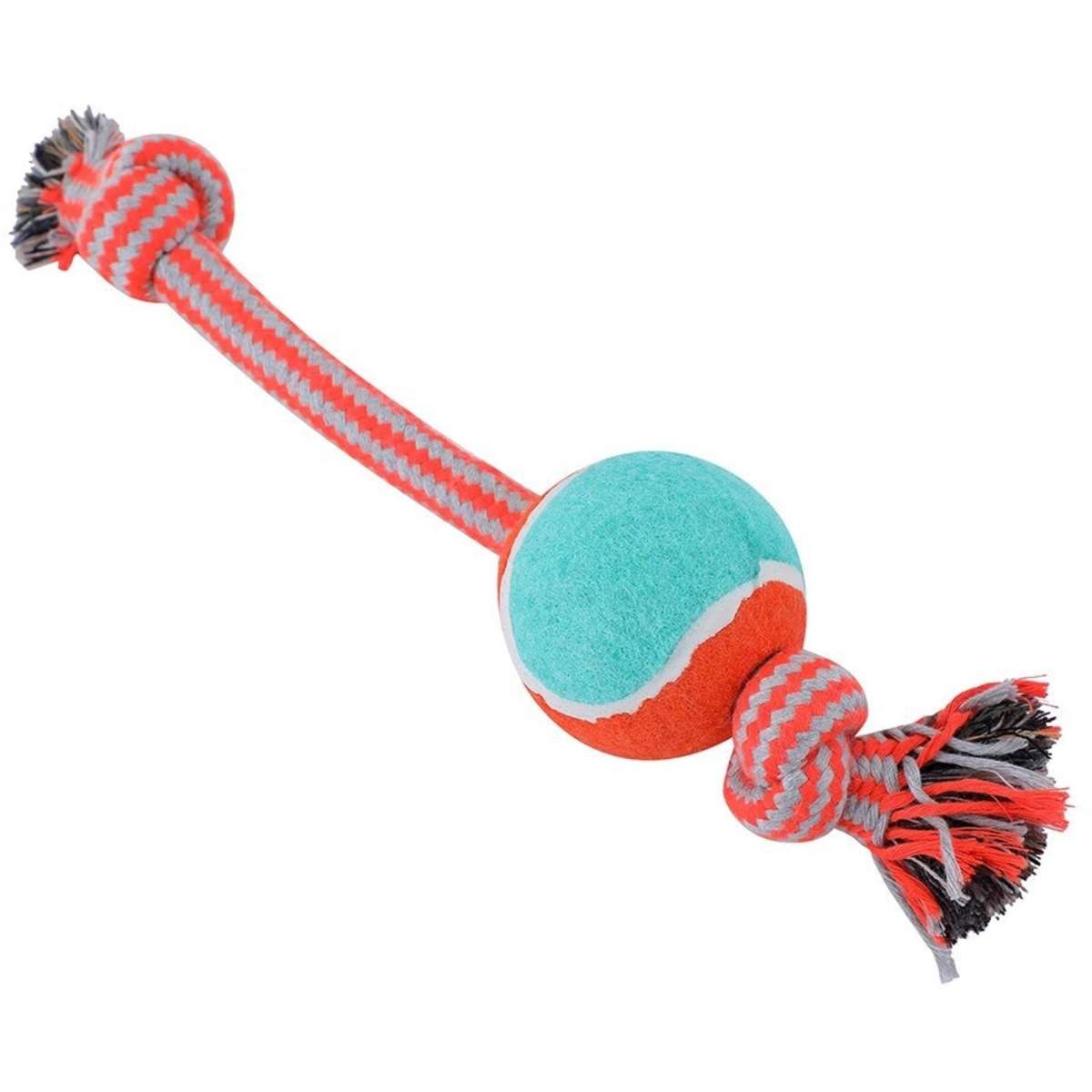 Paws & Claws Super Tuggers Tennis Ball Rope 26cm | Woolworths