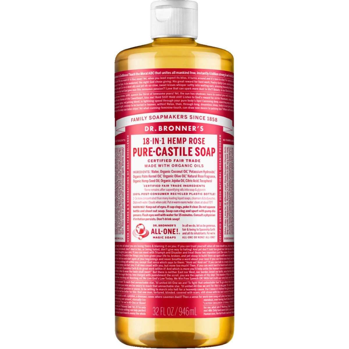 Dr Bronner's Rose 946ml Woolworths