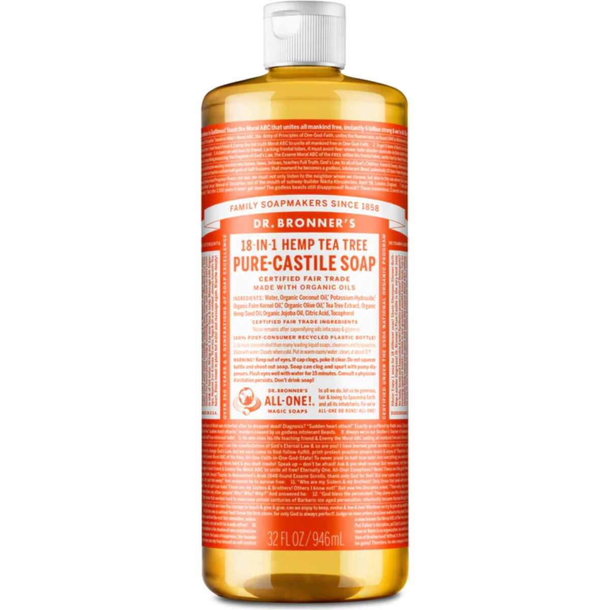 Dr Bronner's Tea Tree 946ml | Woolworths