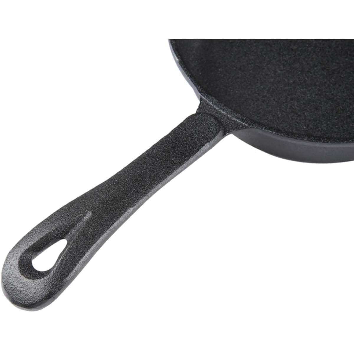 Gourmet Kitchen 26cm Cast Iron Pan with Vegetable Oil Coating Cast Iron