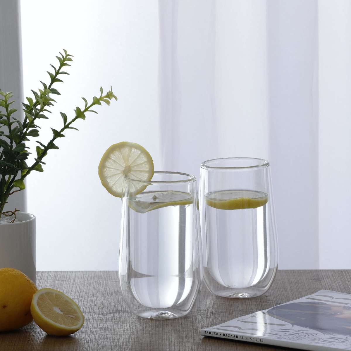 Sherwood Home Double Wall Coffee Glass Set of 2 x 400ml Cups Woolworths