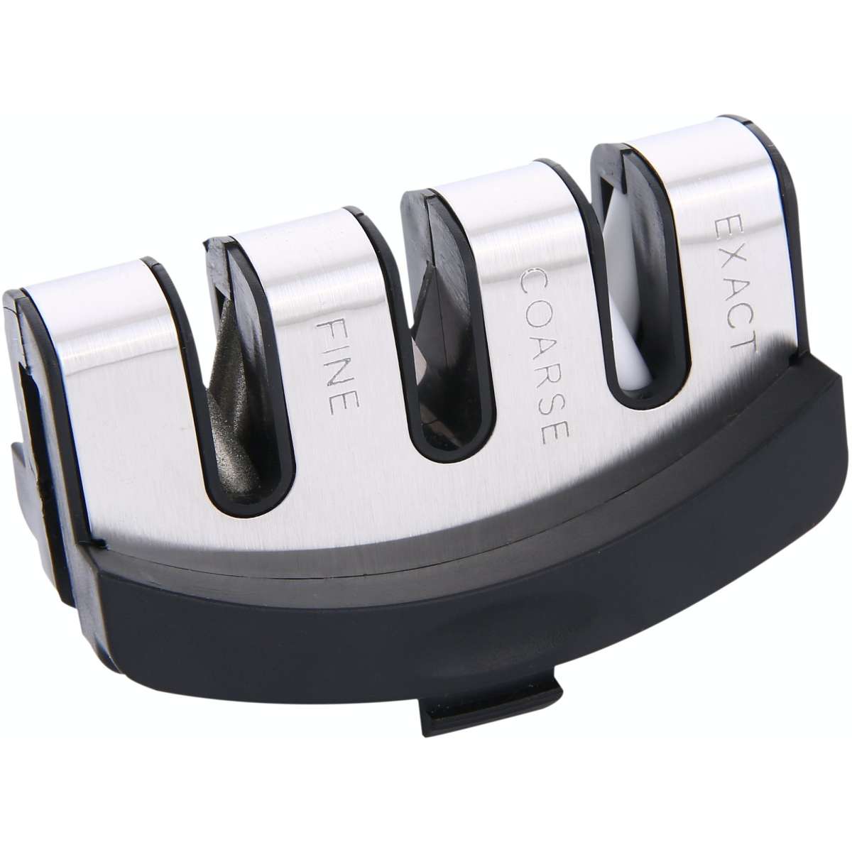 Gourmet Kitchen 3 Setting Handle Knife Sharpener Black and Silver