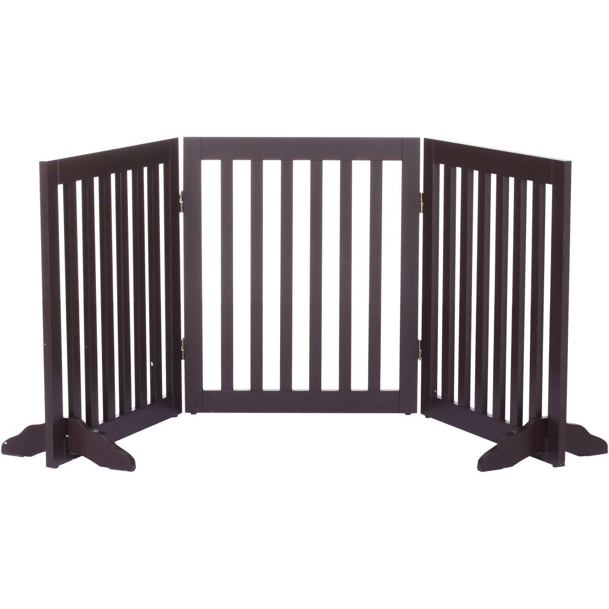 Charlie's Wooden 3 Panel Freestanding Dog Gate Brown Woolworths