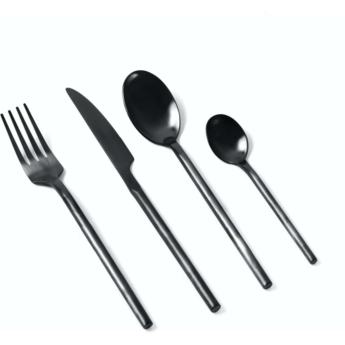 Sherwood Home 24pcs Cutlery set with Matte Polish - Black | Woolworths