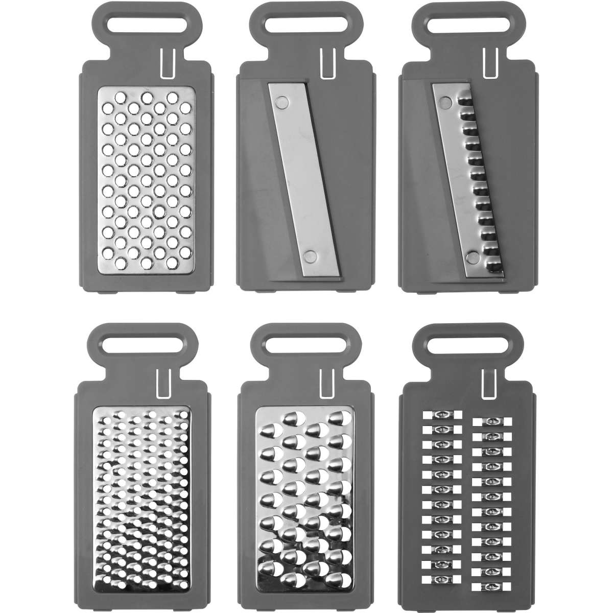 Gourmet Kitchen 6 in 1 Mandoline Chopper & Slicer Grey & White