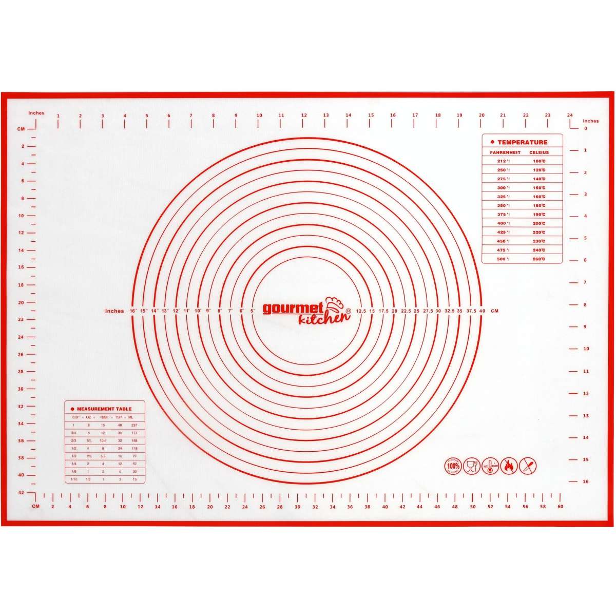 Gourmet Kitchen NonStick Oven And Dishwasher Safe Silicone Pastry
