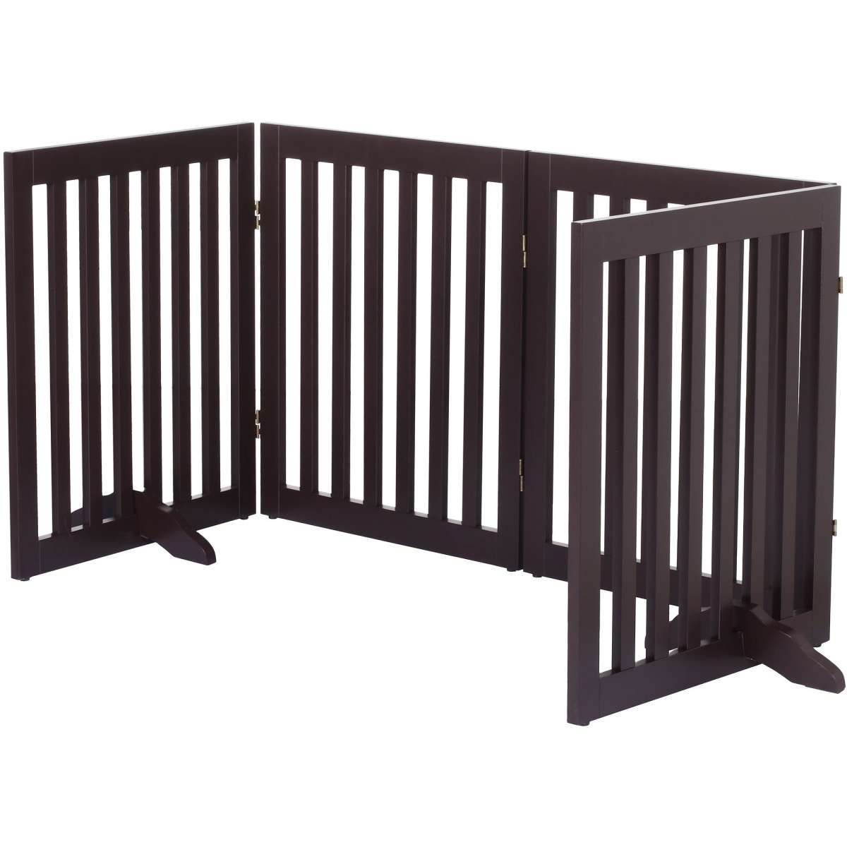 Charlie's Wooden 4 Panel Freestanding Dog Gate Brown Woolworths