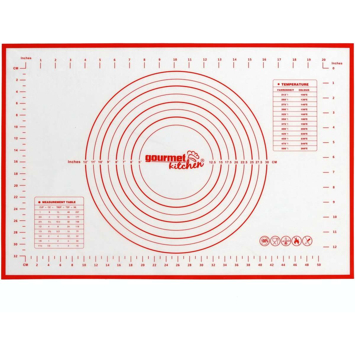 Gourmet Kitchen NonStick Oven And Dishwasher Safe Silicone Pastry