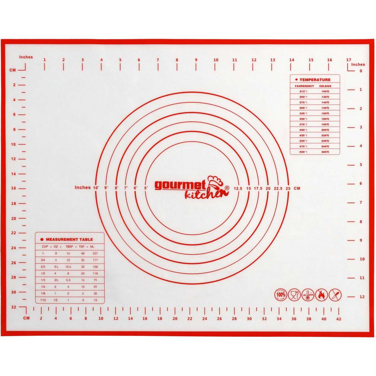 Gourmet Kitchen NonStick Oven and Dishwasher Safe Silicone Pastry