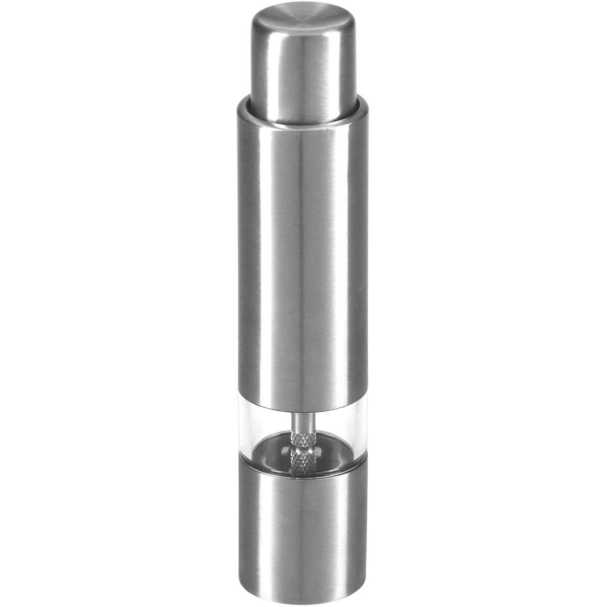 Gourmet Kitchen 2 Piece Salt And Pepper Click Grind Shaker Silver